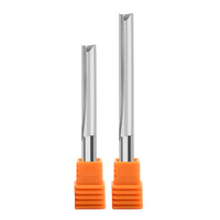 Mata Bor Router CNC untuk Kayu - 3.175/4mm Pisau Pemotong Alur Lurus Dua Mata Pisau untuk Memotong MDF