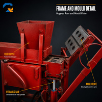 Machine hydraulique de fabrication de briques d'argile, machine à fabriquer des blocs de terre emboîtables, mouleuse de briques de terre 2.2KW