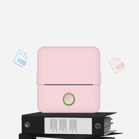 Printer Label Termal Mini Portabel Fashion Nirkabel BT 57mm Kertas 10 Gulungan Baterai 800mAh Stiker Label Gambar AI Stok