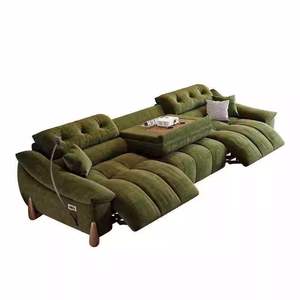 कारखाने थोक बहुक्रियाशील इलेक्ट्रिक सोफा न्यूनतम समायोज्य प्रथम श्रेणी स्मार्ट केबिन चेनेल मखमली कपड़े सोफा - Product Image 5