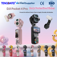 TENGDAFEI Stiker Pelindung Kulit Tahan Gores 3M Tahan Air untuk Osmo Pocket 4 Pro Aksesoris Kamera Travel