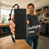 Chargeur de batterie au plomb 60V pour trottinette électrique à pneus larges avec boîtier ABS ignifuge, solution d'interface personnalisée DC XLR GX16