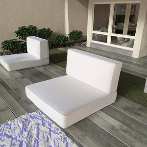 Squared Woven Modern Waterproof 100% Polyester Hotel <strong>Garden</strong> Sofa <strong>Seat</strong> <strong>Pad</strong> Outdoor/Indoor <strong>Chair</strong> Cushion Removable Cover - Product Image 1