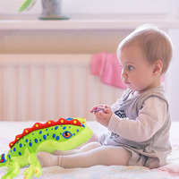 Reptilien réaliste Animal doux grenouille avec taches coloré Gecko enfants apprentissage jouer jouet Durable en peluche lézard
