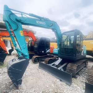 Mini-excavatrices hydrauliques sur chenilles Kobelco SK75 d'occasion du Japon, pièces d'origine, mini-pelle d'occasion Kobelco SK75, prix bas - Product Image 2
