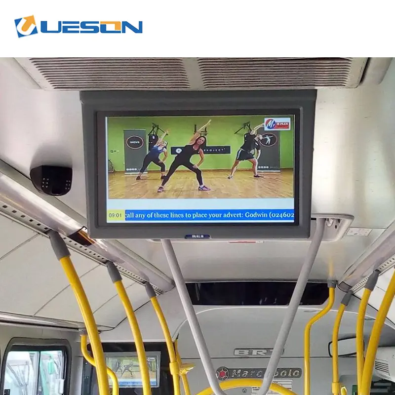Gemdragon lcd tv Bus video player pubblicità display strumenti schermo segnaletica digitale lcd per auto di qualità