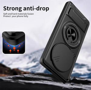 Coque de téléphone antichoc magnétique avec béquille et fenêtre coulissante pour Honor X8D 500 Magic 8 Pro Pura 80 Pro+ Étui magnétique pour support de voiture - Product Image 5