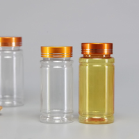 Vente directe d'usine, flacon en plastique PET transparent/jaune pour pilules, vide, 80 ml, 100 ml, 120 ml, 150 ml