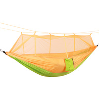 Hochwertiger Nylon-Parachute-Hammock mit Moskitonetz Baumgürtel Outdoor-Hammocks für Camping Reisen Wandern Einzel-Doppel