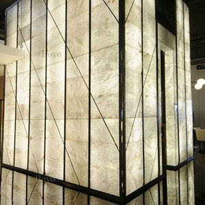 Panneau mural en marbre orange rétroéclairé, dalles de pierre Lumi Stone, dalles de marbre Lumistone, <span class=keywords><strong>dalle</strong></span> d'onyx, mur en onyx - Product Image 3