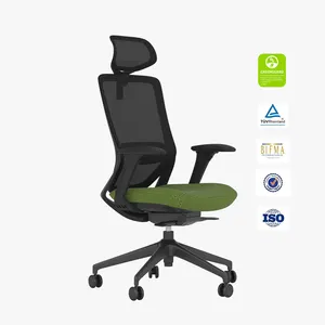 KOHO Vente en gros de chaises de bureau modernes et pivotantes de haute qualité meubles de chaises de bureau à dossier haut et en tissu maillé