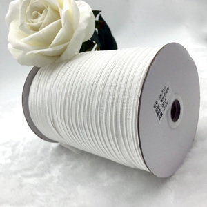 Ruban de fixation en polyester 100% blanc brillant de 9 mm pour la décoration des vêtements, <span class=keywords><strong>cordon</strong></span> de passepoil - Product Image 4