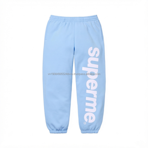 Pantalon en coton épais brodé avec grandes lettres et patchwork, style super tendance, pour homme, idéal pour les tenues décontractées et sportives. - Product Image 5