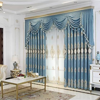 Rideaux occultants en chenille brodée de qualité supérieure, forme cœur classique, style européen personnalisé pour salon