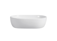 Lavabo in Ceramica di Lusso con Bordo Dorato per Hotel, Design Moderno con Scarico