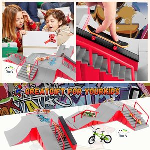 Kit de skate de doigt - Ensemble de <span class=keywords><strong>mini</strong></span>-skates et rampes pour garçons et filles de 3 ans et plus - Cadeau - Product Image 6
