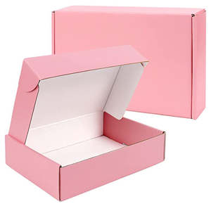 Embalaje con impresión personalizada, cajas de papel corrugado Rosa, con logotipo - Product Image 1