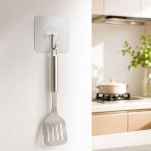 Crochets adhésifs transparents compacts, sans perçage, sans trace, imperméables, pour <span class=keywords><strong>couloir</strong></span> étroit, escalier, <span class=keywords><strong>rangement</strong></span> - Product Image 1
