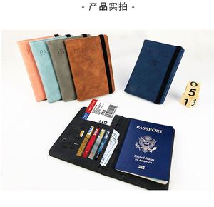 Porta Pasaportes Personalizado con Bloqueo RFID, de Cuero PU, con Múltiples Ranuras para Tarjetas, Cartera de Viaje para Protección Contra Robo de Identidad - Product Image 2