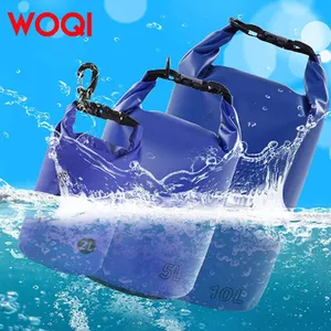 WOQI Outdoor Drifting Dry Wet Separation Waterproof Bag Mountaineering  Diving  Swimming Beach PVC Dry Bag