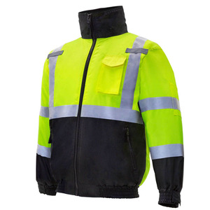 เสื้อฮู้ดสะท้อนแสงสำหรับผู้ชาย ราคาขายส่ง OEM ODM ชุดทำงานเพื่อความปลอดภัย เสื้อแจ็คเก็ตนิรภัยแบบมองเห็นได้ชัดเจน - Product Image 2