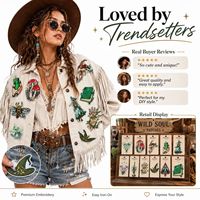 Patch brodé thermocollant en fer pour Halloween, style sorcier, gothique, cottagecore, avec motifs de mites, champignons, crânes, livres de sorts et balais mystiques, vente en gros