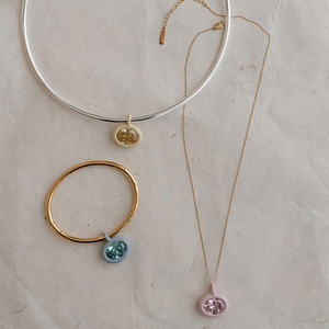 <span class=keywords><strong>Collana</strong></span> con Ciondolo a Forma di Oliva in Zaffiro Rosa, Placcato Oro, Gioiello Religioso alla Moda, Charm Carino per Regalo - Product Image 4