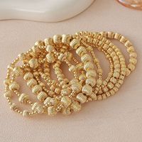 Perle de citrouille en forme de boule de bohème faite à la main pour Bracelet ensemble élastique extensible femmes élégant empilable bijoux en perles pour cadeau