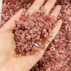 Commercio all'ingrosso di alta qualità naturale rosso fragola quarzo trucioli di cristallo di quarzo Reiki di guarigione ghiaia per la decorazione della stanza - Product Image 5