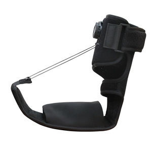Soporte de Tobillo Ajustable con Perilla, de Nylon Negro y Esponja, para Ortesis de Pie Caído y Estiramiento Nocturno - Product Image 1