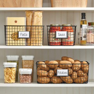 Basket <strong>Bins</strong> Pantry <strong>Labels</strong> Clip on <strong>Label</strong> Holders for Basket Storage <strong>Bins</strong> Metal Hanging <strong>Bin</strong> Clip Chalkboard <strong>Labels</strong> - Product Image 3