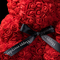 Teddy Rozenbeer 25cm Kunstbloemen Rozenbeer met Doosje Licht Moeder Vriendin Huwelijksverjaardag Verjaardag Valentijnsdag Cadeau