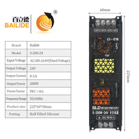 BLD 200W Bande LED longue à interrupteur pour écran d'affichage, équipement de surveillance de sécurité, alimentation 12V 24V