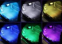 Voiture intérieure Lumières D'ambiance LED Bande Légère Imperméable À L'eau 4 pièces 48 LED APP Contrôle Ambiant BRICOLAGE Kit D'éclairage pour Décor De Voiture