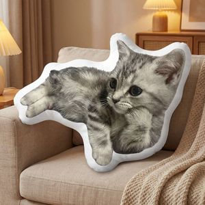 Cojines para sofá, respaldos, almohadas de felpa con forma de gato de dibujos animados, regalos de cumpleaños, peluches para mesita de noche con estampados japoneses y coreanos - Product Image 3