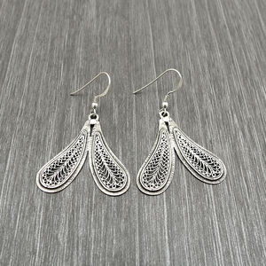Pendientes étnicos hechos a mano de plata de ley 92,5, joyería fina de diseño de gota colgante para mujer, venta al por mayor, OEM y ODM - Product Image 2