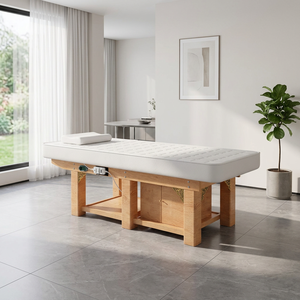 Table de massage pliable moderne en bois massif avec éponge haute densité pour salon de beauté, école, chambre, salon, style <span class=keywords><strong>traditionnel</strong></span> chinois - Product Image 1