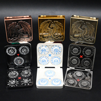 Auf Lager Quadratisches Dungeons and Dragons 7-teiliges Rundes Drehwürfel-Set Roulette Metall DND Würfel mit Geschenkverpackung