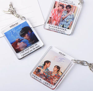 Gantungan kunci akrilik cetak UV kustom gantungan kunci Memorial sublimasi 3 ukuran yang berbeda gantungan kunci foto Digital paduan jenis logam - Product Image 2