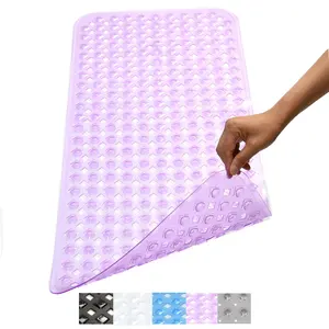 Non-Slip Bathtub Mat Eco-Friendly Odorless Foot Message Pvc Shower Bath Mat With Suction Cup