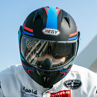 Casque de moto unisexe en ABS avec double visière, homologué DOT, prix de gros, avec autocollants en tissu pour moto et scooter, en EPS, pour homme