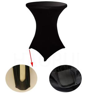 Housse de <span class=keywords><strong>table</strong></span> de bar à cocktails jetable en spandex tissé <span class=keywords><strong>extensible</strong></span> pour tables pliantes – Offre Spéciale - Product Image 5