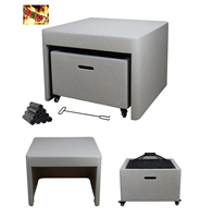 Ensemble de table de barbecue MGO 2 en 1 avec roues et écran anti-étincelles, design moderne, mobilier d'extérieur pour jardin et terrasse