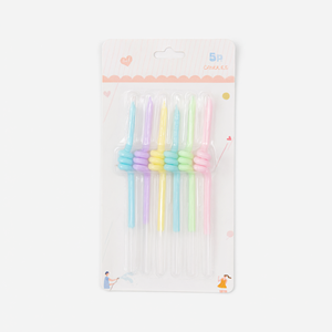 Bougies d'anniversaire colorées en forme de nœud, décoration créative de gâteau en fil torsadé pour la pâtisserie de fête - Product Image 2