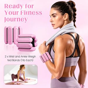 Adjustable Silicone Ankle Wrist <strong>Weights</strong> <strong>Set</strong> <strong>of</strong> 2 Wearable Fitness <strong>for</strong> Men <strong>Women</strong> Pilates Gym Workout Strength Training Equipment - Product Image 6