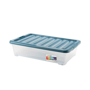 กล่องพลาสติกเก็บของใต้เตียงและบ้านวางซ้อนกันได้พร้อมฝาปิด - Product Image 3