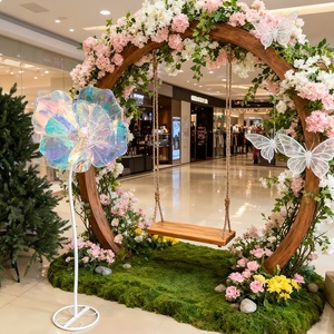 C961 Decorazioni per Feste di Compleanno con <span class=keywords><strong>Farfalle</strong></span> <span class=keywords><strong>e</strong></span> <span class=keywords><strong>Fiori</strong></span> Colorati Tagliati al Laser, Sfondi <span class=keywords><strong>e</strong></span> Installazioni Artistiche per Instagram - Product Image 5