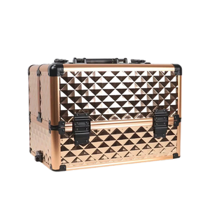 กระเป๋าเครื่องสำอาง<span class=keywords><strong>4</strong></span>อิน1แบบมีล้อลากสีโรสโกลด์พร้อม<span class=keywords><strong>ล้อ</strong></span>ถอดออกได้สำหรับช่างทำเล็บกล่องรถไฟเดินทาง - Product Image 3