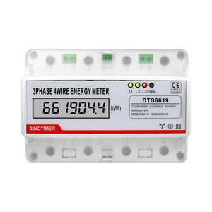 Compteur d'énergie électronique multifonction triphasé 4 fils SINOTIMER DTS6619-044/DTS6619-043, puissance, tension, courant, kWh, wattmètre - Product Image 4
