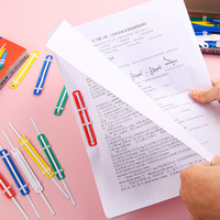 Sujetadores de plástico de PVC multicolor de 8cm para suministros de oficina Archivo de papel de dos puntas con 50 piezas en 1 caja